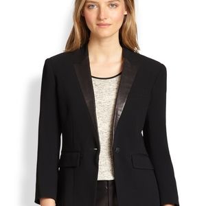 Rag & Bone Black Tuxedo Jacket with leather